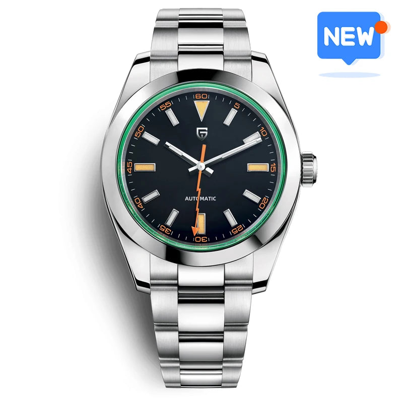 PAGANI DESIGN Green Glass Men's Mechanical Watches Luxury AR Sapphire Automatic Watch For Men Stainless steel Clock 2026 New