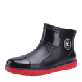Men Rain Boots Non-slip Light Hiking Rain Shoes Slip on Waterproof Outdoor Leisure Rubber Fishing Shoes Work Water Shoes