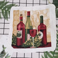 5Pcs Random 20x20cm Small Square Tea Towels Terry Cotton Printed Absorbent Kitchen Dishcloth Party Gift