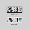 Digital Wall Clock Electronic Wall Mounted LCD Disply Clocks Multifunctional Temperature and Time Week Display Battery Powered