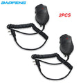 2PCS Original Baofeng UV 82 Dual PTT  Speaker Mic Microphone For Walkie Talkie UV82 UV-H9 BF-888S UV-5R pro Radio Accessories