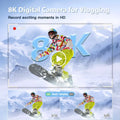 8K Digital Camera 88MP Autofocus WiFi Vlogging Dual Lens 16X Zoom Touch Screen 32GB Travel Video Photo