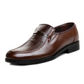 Men Leather Shoes Business Shoes Round Toe Dress Shoes Party Wedding Shoe High Quality Casual Men Loafers Work Slip-On Flat Shoe