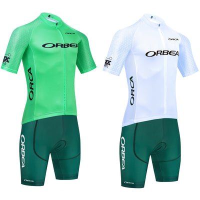 Cycling Set Green Jersey Team ORBEA ORCA Bike Bibs Shorts | SAMAG