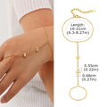 Luxury Minimalist Gold Plated Thin Chain Finger Ring Hand Bracelets for Women, Party Elegant Stainless - Visuel 15 | SAMAG