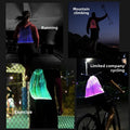 LED Fiber Optic Backpack Outdoor Sports Drawstring Bag RGB Color Changing Glow Cycling Hiking Party Festival Night Light Dance