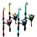 49 pcs Beginner Fishing Rod Set Portable Retractable Fishing Pole With Spinning Reel Assorted Bait Lures Fishing Gift For Men