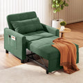 Convertible Sleeper Sofa Bed 3-in-1 Adjustable Linen Fabric Small Space Grey Customized