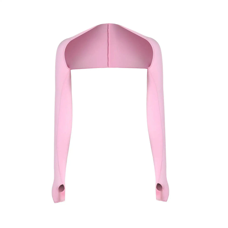 Oversized Integrated Shoulder Ice Sleeves Sun Protection Fake Arm Cover Shawl Unisex Summer Outdoor Cooling Breathable Stretchy