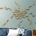 Resin Flower Wall Decoration Creative 3D Home TV Background Decoration Artificial Flowers Indoor Home Decor Housewarming Gift