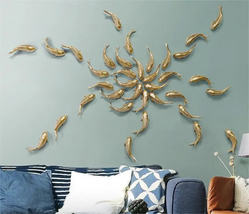 Resin Flower Wall Decoration Creative 3D Home TV Background Decoration Artificial Flowers Indoor Home Decor Housewarming Gift