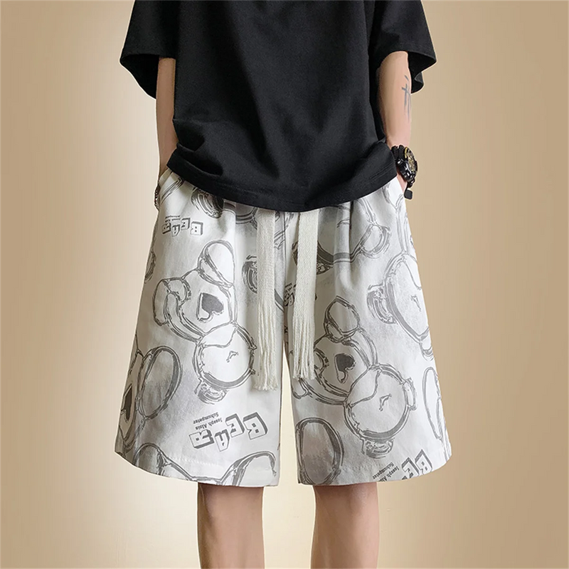 Cool Bear Print High Street Oversize Basketball Shorts | SAMAG