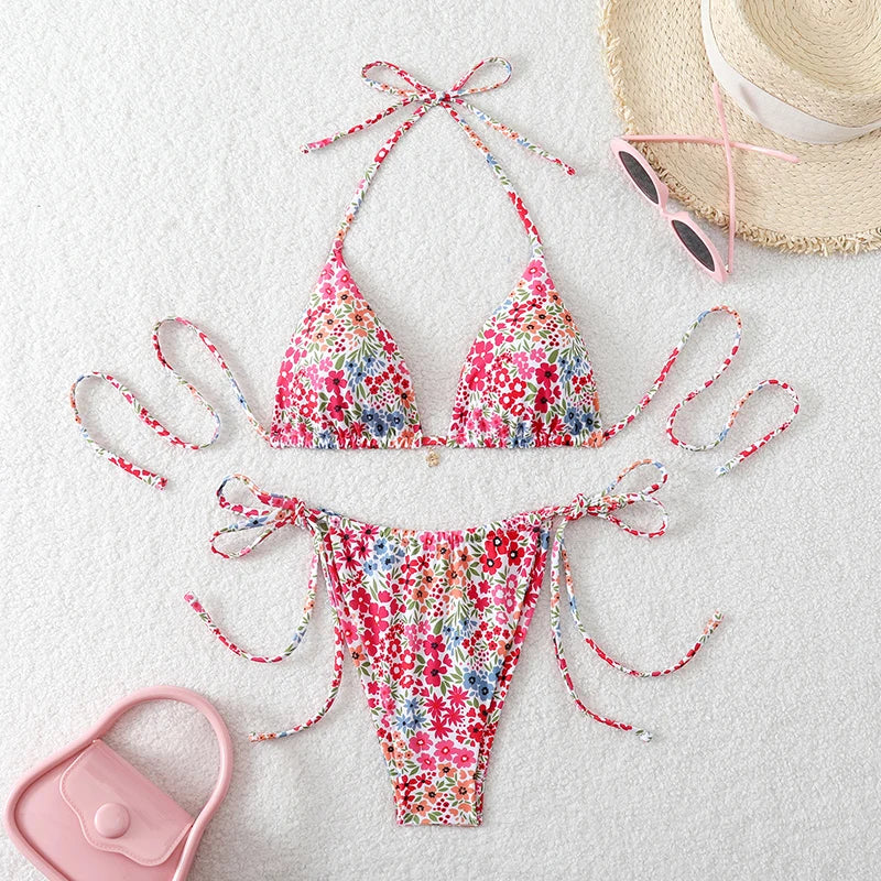 Micro Thong Bikini Triangle Swimwear Sexy Lace Set | SAMAG