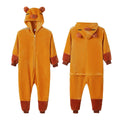 Winter Plush Pajamas Children Capybara Sleepwear Women Men Cosplay Jumpsuit Hooded Boys Girls Flannel Fleece Sleeping Clothes