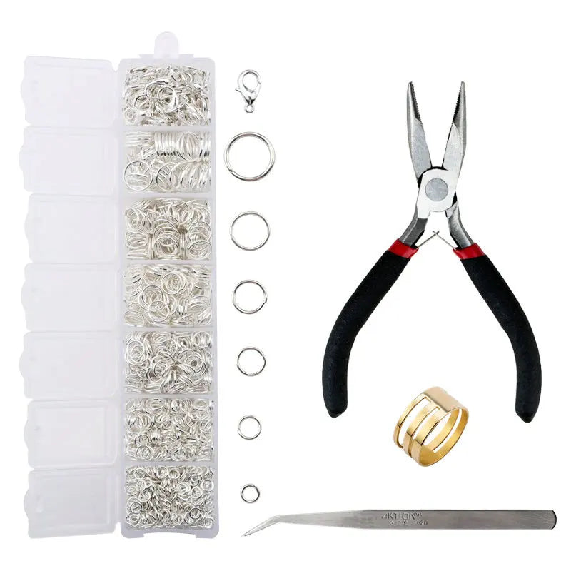 A Set Jewelry Findings Tool Open Jump Rings, Pliers, Lobster Clasps Hooks, Tweezers Making Supplies - Visuel 7 | SAMAG