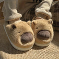 Comfortable Plush Women's Slippers - Cute Cartoon Animal Design, Non Slip Sole, Warm Indoor Shoes, Household Winter Slippers