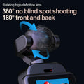 4K Ultra HD Pocket Action Camera 360° Rotatable Vlog Wifi Sports Cam Waterproof Case Travel Bicycle Driver Recorder