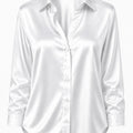 2026 New Autumn Hot Selling Women's Satin Long-Sleeve Shirt, Elegant Button Design, Columbia Print, Loose Fit Women's Shirt Top