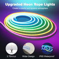 Tuya WiFi Smart WS2811 RGBIC LED Neon Light 12V 24V Waterproof Flexible LED Strip Light Bluetooth LED Tape Ribbon Bedroom Decor