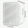 Mini Fridge Skincare With Dimmable LED Light Mirror, 4 Litre Capacity/6 Cans Of 330ml Mini Fridge For Skincare And Makeup, Coole