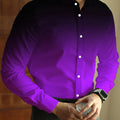 Men's Gradient Shirt, Bohemian Style Button up Turndown | SAMAG