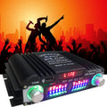 Woopker 45W*4 HiFi Sound Amplifier Digital 4 Channel Audio Amp Support Bluetooth Karaoke Player FM Remote Control for Home