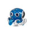 925 Sterling Silver Ocean Theme Charm Beads For Women Blue Wave Dolphin Seashell Compatible Summer Beach Vacation Jewelry
