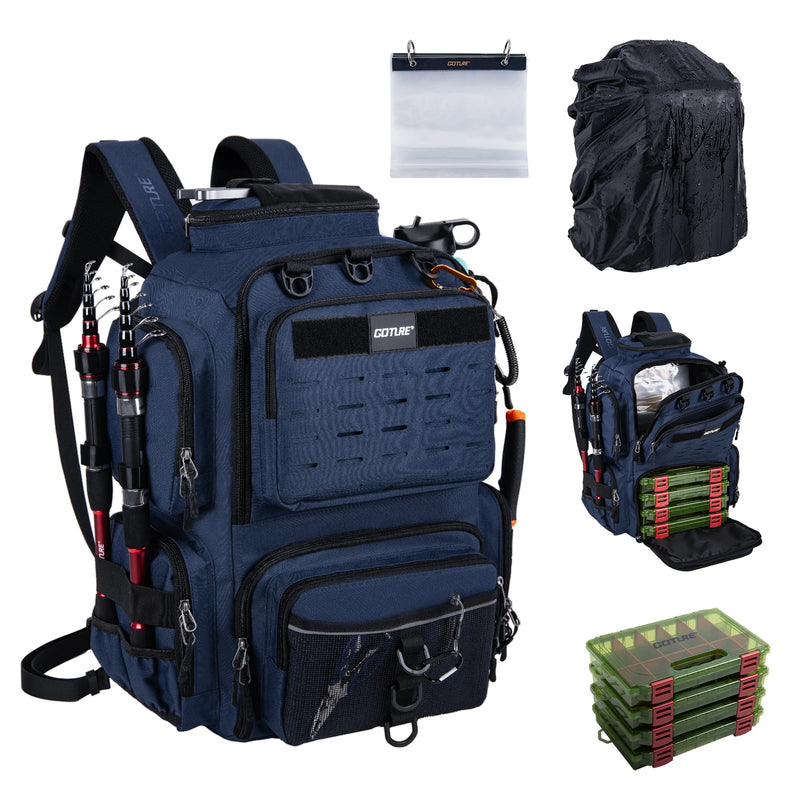 Goture 45L Large Fishing Backpack 900D Water - Resistant - View 18 | SAMAG