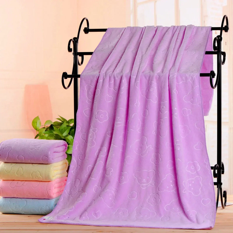 Embossed Towels Set  Quick Drying Towels Bath Towels Absorbent Soft and Comfortable Bathrobes Ultra-fine Fiber Towels Bathroom