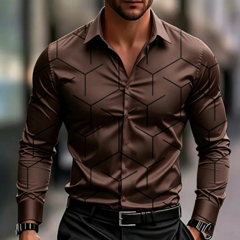 European American Trendy Men Geometric Branch Line | SAMAG