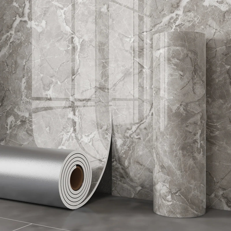 40 Waterproof Bathroom DIY Wall Decor Panel Self-Adhesive Marble Tile Living Room Background Wall Sticker Easy Install Wallpaper