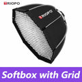 TRIOPO K3 Series 55cm 65cm 90cm 120cm Quick-Setup Octagon Softbox with Bowens Mount for LED Video Light Photography Modifier