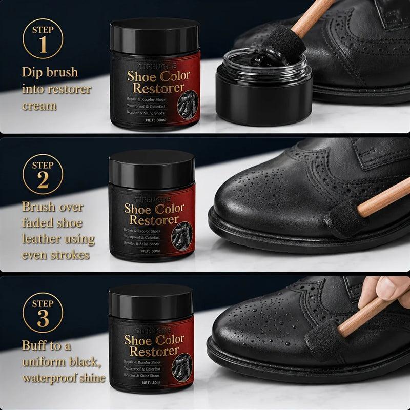 Shoe Leather Scratch Remover & Color Restorer, Waterproof Recolor Balm, for Dress Shoes & Leather Boots