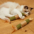 NEW 1/2PCS Cat Toys Made Of Wood Knotweed Teething Sticks Insect Galls Raffia Sisal Rope Teeth Cleaning Toys Cat Teasing Sticks