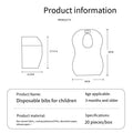 50-Pack Disposable Bibs for Babies Aged 6 Months to 2 Years Cartoon Bear Feeding Bib for Boy Girl Non-woven Drool Towel