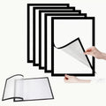 3pcs Magnetic Wall Frame, Self-Adhesive & Removable for Photos Notes, Black White Matte Minimalist Home Office Decor