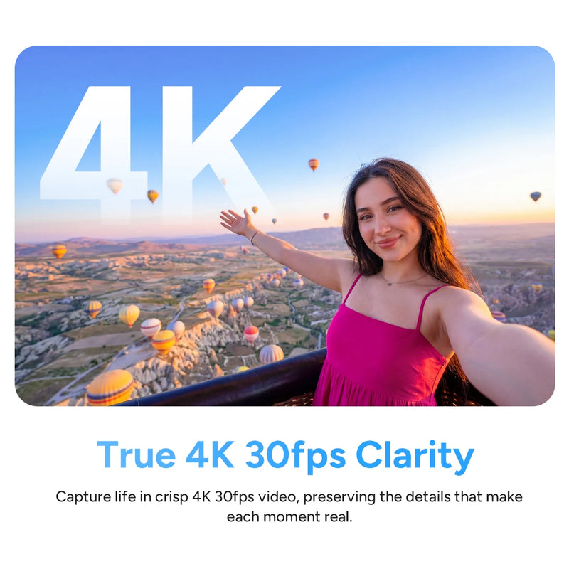 SJCAM C100 Pro Thumb Action Camera 4K/30fps Stable Wireless Connection Mini Camera for Cycling Vlogging Daily Recording