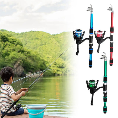 Telescopic Kids Fishing Rod and Reel Beginner Starter | SAMAG