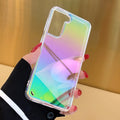 Luxury Laser Gradient Case For Samsung Galaxy S20 S21 S22 S23 S24 Note 10 20 Ultra A32 A33 A52 A53 Back Cover Women Girls Aesthe