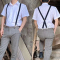 New Adjustable Adult Suspenders Elastic Strong Metal Clips Adult Belt 4 Clips Clip-on Suspenders Men Women