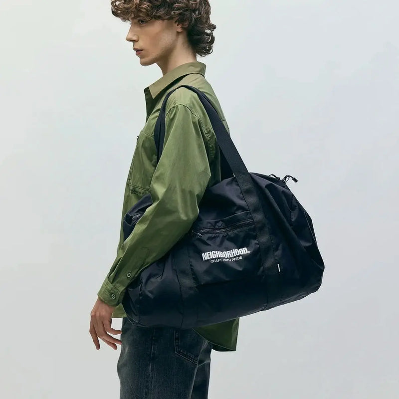 NEIGHBORHOOD Packable Boston Duffel Lightweight Large Capacity Foldable Travel Bag