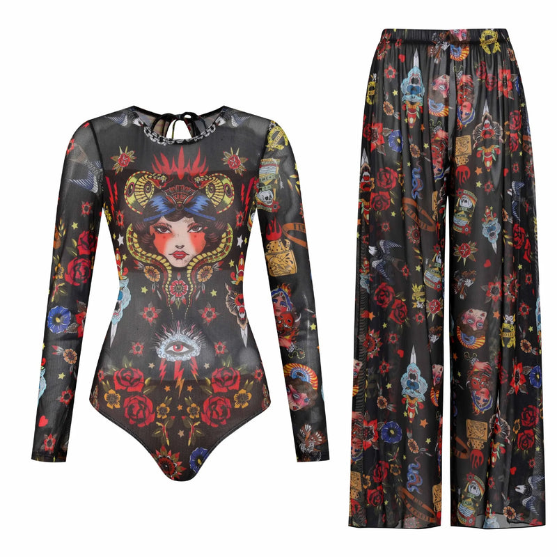 Women's Long Sleeve Swimwear Sunscreen One Piece Swimsuit | SAMAG