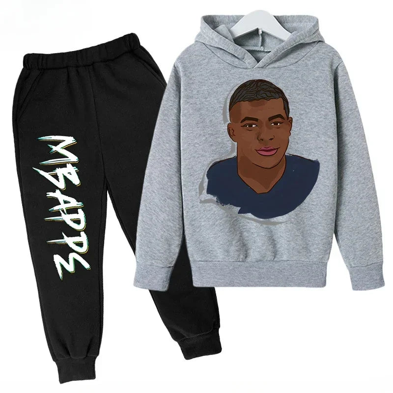 Autumn Mbappé Printed Children's Hoodie Suit Sweatshirt | SAMAG