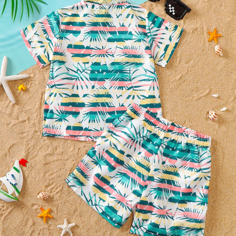 Infant Boys Summer Beach Short Sleeve Open Front - View 2 | SAMAG