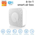 Tuya Wifi/Zigbee Smart Home Air Quality Sensor CO2 VOC HCHO Smart Air Box Gas Leak Sensor Security Protection Alarm Sensors