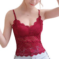 Lace Bra Top Women's Floral Lace Bralette Sexy Lingerie Non-wire Underwear Adjustable Straps Camisoles Bra Removable Pads
