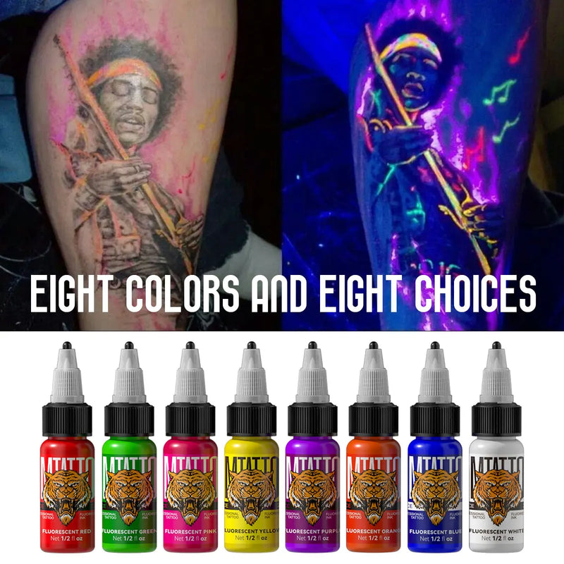 1PC 15ml DM Fluorescent Tattoo Ink Set Professional Beauty Paints Makeup Tattoo Supplies Semi-permanent Tattoo Supplies