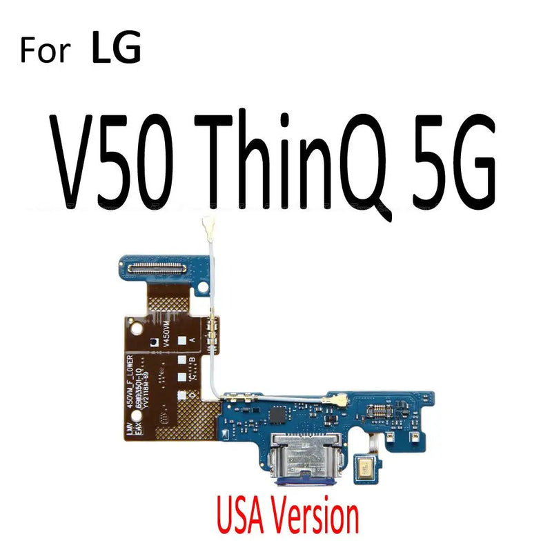 Power Charger Dock USB Charging Port Plug Board With Mic Flex Cable For LG V30 V30S Plus V35 V40 V50 V50S V60 ThinQ 5G