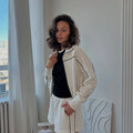 2026 Spring/Summer Casual Women's Stand up Collar Jacket Loose Shorts Long Sleeve Zipper Pocket Coat Fashion Sports Set