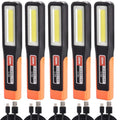 1-10PCS Powerful LED Work Light with Magnet Lighting Flashlight Car Garage Mechanic Lamp USB Charging COB Emergency Warning Ligh